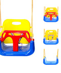Three In One Convertible Kids Swing Seat With Detachable High Back Support For Indoor And Outdoor Playgrounds, colorful plastic design