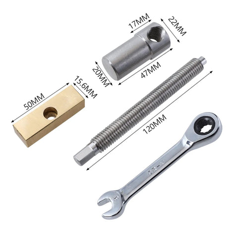 Two Pack Bench Dog Clamps For 20mm Holes Adjustable Desktop Vise Clips For Woodworking Benches DIY Joinery Tool silver parts shown