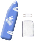 Heavy Duty 12x42 Inch Ironing Board Cover And Pad With 100 Percent Cotton, Snug Fit shown with straps and extra pad