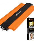 Dead Nuts Accurate 10 Inch Contour Gauge Profile Tool With Secure Lock For Perfect Trim And Molding Copies Slick Tracing Device Built Tough For Pro Carpentry And Knockout Diy Upgrades, orange ABS contour gauge with black measuring scale.