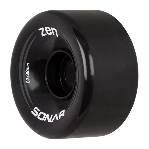 Zen Quad Roller Skate Wheels 4 Pack 32mm x 62mm 85A Durable Urethane Black For Rink Street And Sidewalk Use Grippy Long Lasting Wheels
