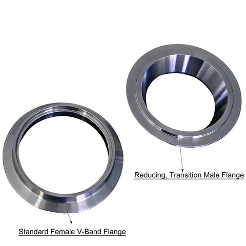 2.5 To 3 Inch Exhaust V Band Adapter Reducer Coupler Stainless Steel 3 To 2.5 Inch Header Collector Reducer Flanges