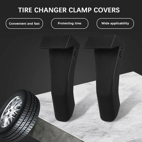 4 Pack Tire Changer Jaw Protectors Black Clamp Covers For Wheel Demount Machines Rim Safety Guards That Shield Jaws From Scratches And Dents Pro Shop Tire Service Tool