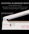 16 Inch Heavy Duty Manual Impulse Sealer With Extended 3mm Seal Strip For Plastic And Shrink Bags featuring aviation aluminum body