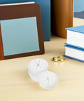 20 Piece Desk Cable Grommet Kit For Office Desks With Slick Black And White Wire Hole Covers Easy No Tool Install Conceal Cables On Your Computer Desk Plastic Grommets And Plugs For A Clean Tidy Pro-Grade Workspace white plastic desk cable grommets on office desk