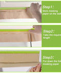 Step-by-step guide using Two Pack Pro Grade 18 Inch Masking Paper Roll With Tape For Painting And Auto Work, 50 Feet Per Roll.
