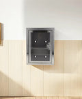 Locking Wall Mounted Stainless Steel Storage Box With Double Layer Design, See Through Door, tool and medicine organizer on wall