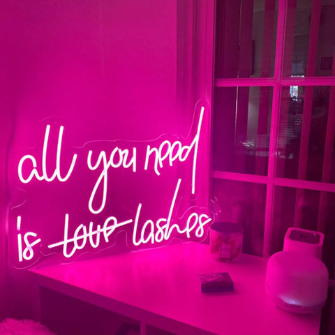 All You Need Is Love Neon Sign Light Pink LED Neon For Bedroom Bar Party Home Wall Decor Dope Vibe Energy Efficient Hanging Sign
