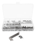 Stainless Steel Set Screws Assortment Kit, 400 Pieces, Cone Point Grub Screws For Plumbing Repair And Kitchen Hardware, Silver Finish