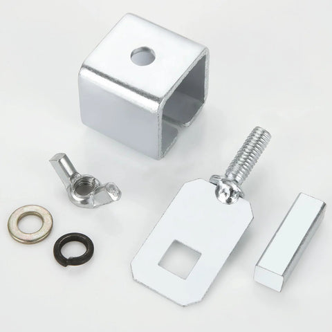 Acrux7 16-piece butt welding clamp set, front view, silver carbon steel sheet-metal clamps with bolt and washers