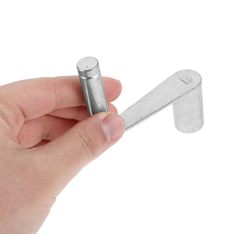 Beefed Up Heavy Duty Wire EDM Spool Crank Handle For 12x12mm Square Hole EDM Machines, Full Iron Construction, Silver Manual Spooler