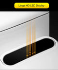 Top Shelf Electric Bidet Toilet Seat With Heated Elongated Lid Smart Led Display showing large HD LED screen.