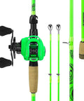 Legit Zephyr Dual Tip Casting Fishing Combo featuring ultra light IM6 graphite rod and left hand reel in fresh green finish.