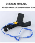 Anti Static Grounding Strap Kit With Adjustable Wrist Bands And Quick Release Clasps For Workshop Grounding, 103 To 106 Ohm Resistance, foot and heel straps
