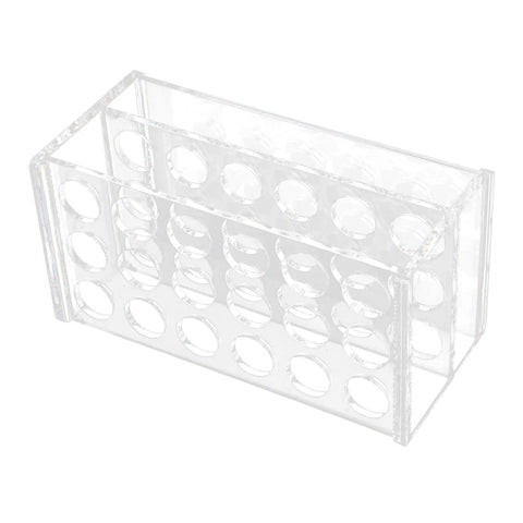 Acrylic Test Tube Rack With 18 Well Holder For 17Mm Tubes, Highly Polished Surface, Lab Grade Organizer For DIY Science Class, Research Lab.