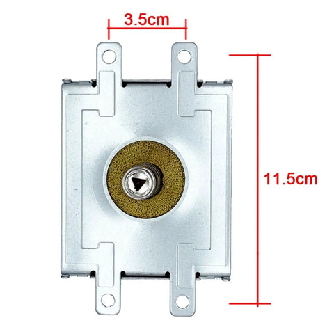 Heavy-Duty 1000W Industrial Magnetron Replacement Parts For Microwave Drying Machines Featuring Water-Cooling Technology, top view showing dimensions.