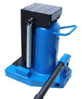Tough As Nails Hydraulic Toe Jack With Heavy Steel Build delivers serious lifting power, featuring blue welded body and adjustable handle.