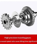 Heavy Duty 3000 Lbs Electric Winch Hoist For Off Road Recovery And Workshop Use 12V 24V Power On Board Crane gears image.
