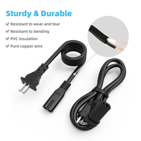 Beefy 29V 2A Power Supply For Recliners And Electric Sofas 100 240V AC DC Adapter Replacement Part 2 Pin Transformer Plug And Play For Lift Chairs Standing Desks And More Compatible With OKIN Limoss Lazboy Pride Catnapper Ashley. black PVC power cable with 2-pin plug