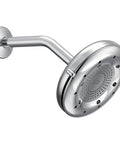Quattro Rain Showerhead With Four Modes Relieve Soothe Clarify Cleanse For Spa Like Shower Experience While Saving Water Up To Fifty Percent Chrome Finish