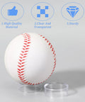 Set Of 15 Clear Ball Display Stands For Baseballs Softballs Golf Balls And Tennis Balls Round Sphere Holders For Showcases And Collectibles Premium Display Stands To Elevate Your Ball Collection Great Gift For Fans - Baseball on clear stand