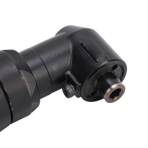 Detail view of Heavy Duty Pneumatic Right Angle Grinder Featuring Badass 9000 RPM Air Powered Workhorse collet and locking mechanism.