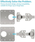 Quiet Hydraulic Soft Close Cabinet Hinges With Self Closing Door Mounts Plus Repair Plates And Screws For Precise 3 Way Adjust Kitchen Refresh showing hinge mount detail.