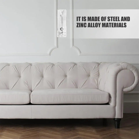 Two Pack Sectional Sofa Connectors Clips Set Steel And Zinc Alloy Couch Snap Fittings for Stable Easy Install and Tight Joins