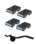 Heavy Equipment Rollers With Dependable Brakes And Non Slip Plastic Casters, solid carbon steel frame, four rollers and handle