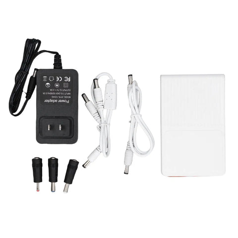 Power adapter and cables for Bad Boy Mini UPS Battery Backup With 8000mAh Delivers Heavy Duty 25W Uninterruptible Power Supply.