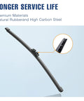 Heavy Duty Nine Inch Rear Wiper Blade Replacement For Ford Bronco Sport 2021 To 2024 showcasing natural rubber and high carbon steel.