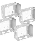 2 Inch Low Profile Box Mounting Brackets for Window Blinds Headrail White Set of Four Left and Right Mounts, DIY Friendly Easy Install Hardware
