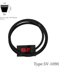 Durable 5V1090 Rubber V-Belt For Heavy Duty Engines With Neoprene And Polyester Cord Core laying flat side view on a white background.