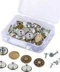80 Piece Jeans Button Kit With 17mm Metal Snaps In 8 Styles Replacement Set For Jeans, denim, jackets, and backpacks DIY repair