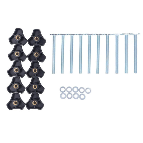 Stainless Steel T Track Knobs Kit With M8x100mm Threaded Bolts, Nuts And Washers for woodworking jigs and fixtures