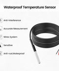 Two Pack 10M DS18B20 Temperature Sensors With Stainless Steel Probes Waterproof Cable For DIYers And Home Automation Fans Compatible With Arduino Raspberry Pi Shelly