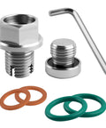 Fix Stripped Threads Instantly With This M14 Piggyback Oil Drain Plug Repair Kit, stainless steel plug, washers, wrench