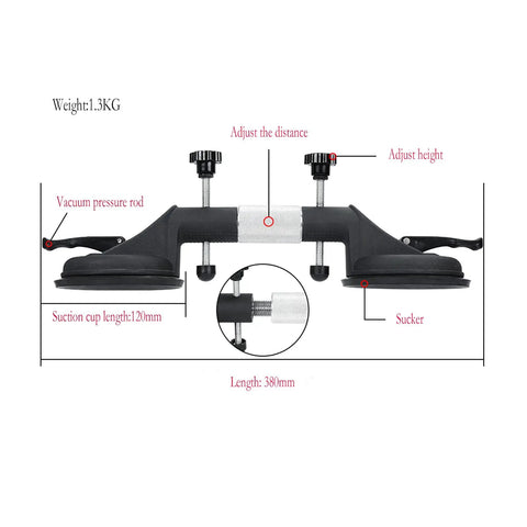 Diagram of 2 Pack Seamless Seam Setter With Vacuum Suction Cups For Granite Marble Slab Countertops Adjustable Stone Seam Tool