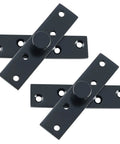 Pivot Door Hinges 4 Inch 360 Degree Black Stainless Steel Set Of 2 Built To Last Heavy Duty HiQ Hardware With Rust And Corrosion Resistance For Smooth Durable Door Swing, black finish