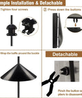Heavy Duty Squirrel Proof Bird Feeder Baffle 19 Inch Diameter Pole Mount Shield installation steps shown in image