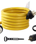 10 Ft 14-50P To SS2-50R 50 Amp Power Cord Adapter Kit Combo With Twist Lock Receptacle 120V 240V Four Prong M To 4 Prong