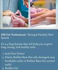 Nail Recovery System With Hema And TPO Free Formula Four Step Kit applied on nails in salon setting.