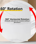 24 Inch Round Marble Lazy Susan Turntable With Tempered Glass Cover Easy To Clean And Spin displaying 360-degree rotation