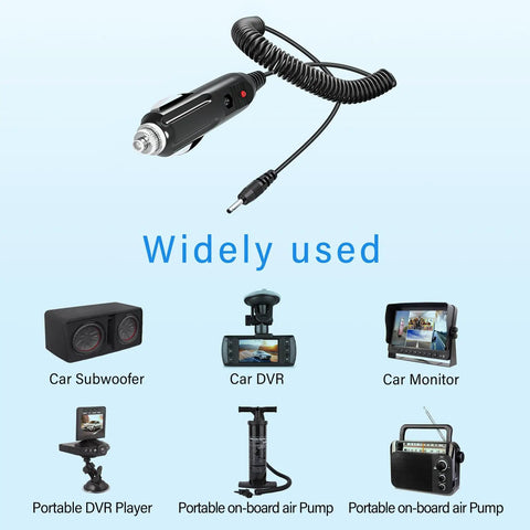 12V Car Charger Adapter For OSSUR Cold Rush Compact Therapy Device with compatible accessories displayed