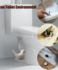 Pretty Sweet Bird Toilet Bolt Covers Premium Ceramic Bathroom Screw Caps Set Of 2 Smooth install on a clean white toilet.