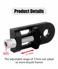 Chain Tensioner Adjuster For Single Speed Bikes Fixie And BMX With Dope Aluminum Alloy Build, M5 17mm adjustment, black finish