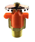 Built Tough Dn25mm Pendent Fire Sprinkler Head One Inch Fast Response With 74C Fusible Alloy, featuring a brass base and plastic cover.