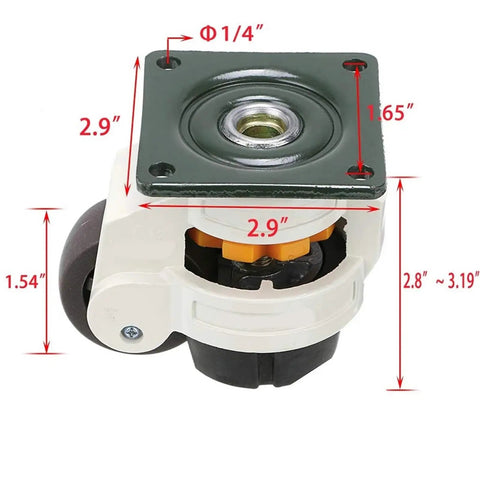 Heavy Duty Retractable Leveling Casters For Workbench Table And Commercial Vending Machine Tame That Sway Lock It Tight Ride Smooth Eliminate Every Wobble Make Gear Sit Rock Solid Fast Four Piece Kit