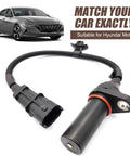 Crankshaft Position Sensor For Cars Rock Solid High Temperature Resistant Replacement OEM 39180-2B000 391802B000 Black Easy Install For Reliable Ignition Timing And Engine Performance, black Hyundai fit