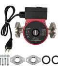 Stainless Steel Hot Water Circulator Pump Replacement for UPS15-55SFC with wiring, flange, and installation hardware.